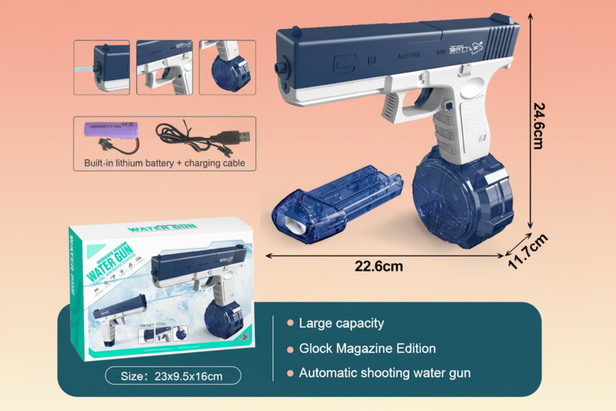 Pistola Agua Disparo Automático Recargab
