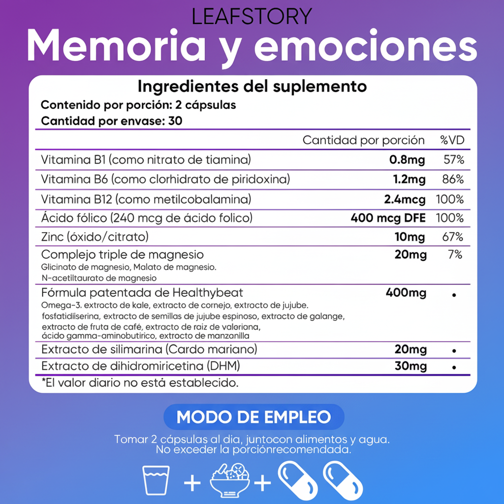 Suplemento Cerebro Soporte Cerebral 60cp