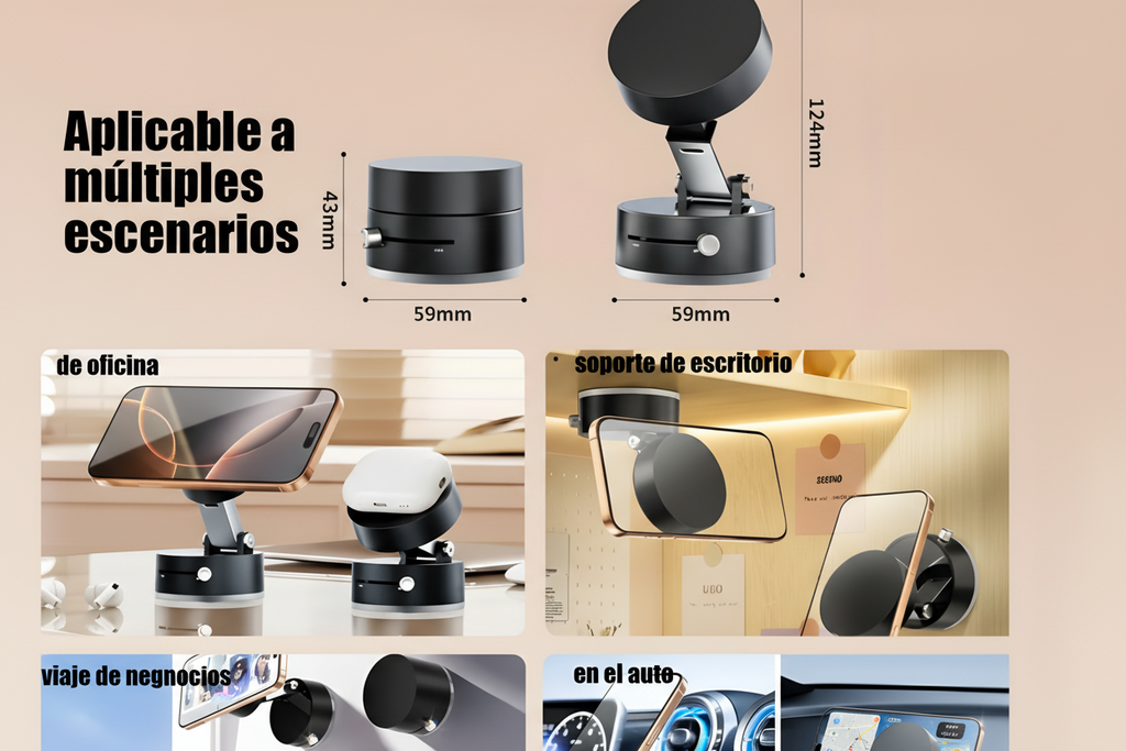 Soporte Magnetico Celular Con Ventosa