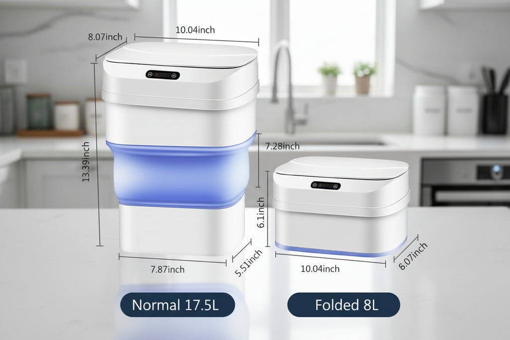 BOTE PLEGABLE CON SENSOR PARA BASURA