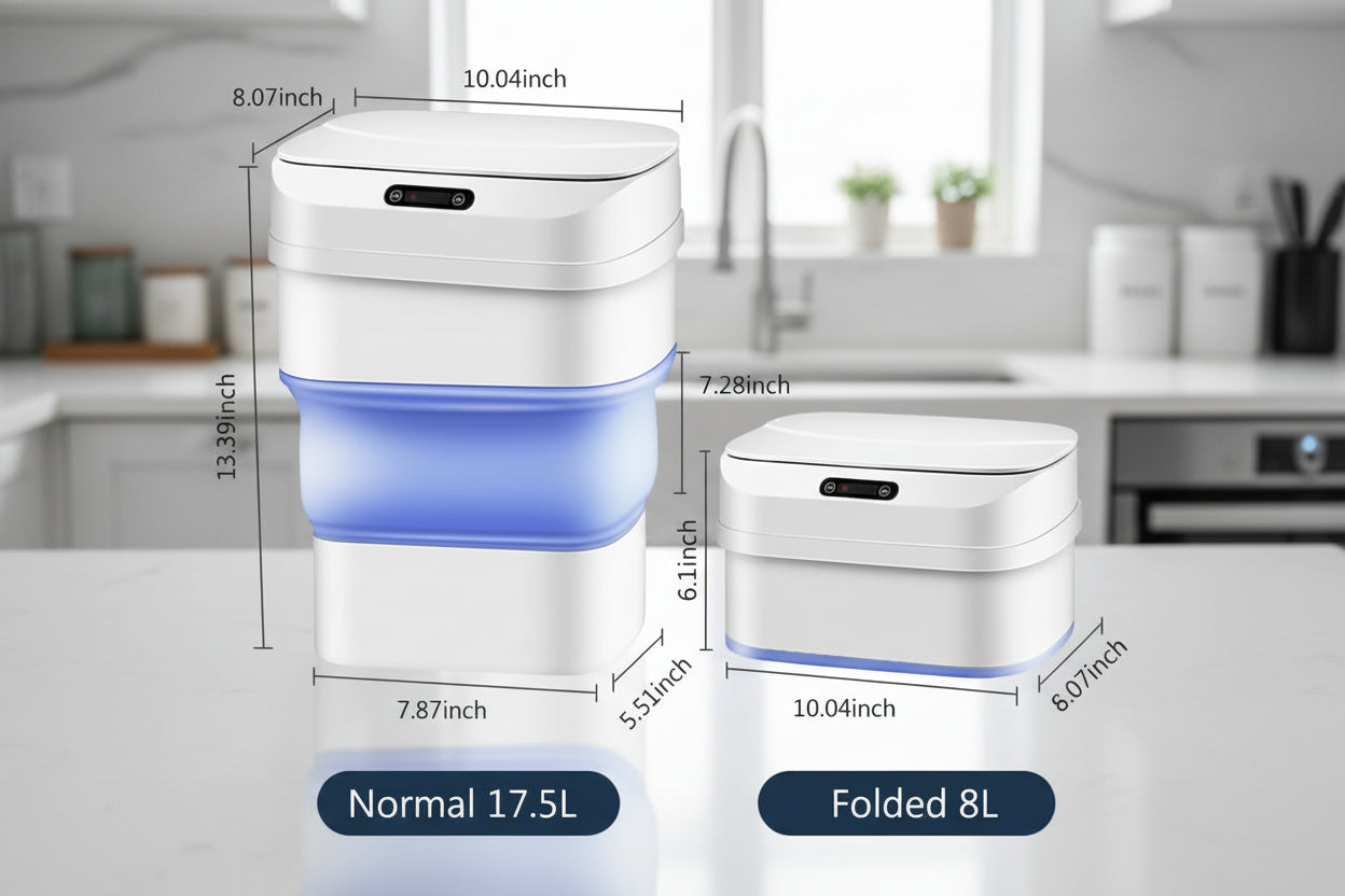 BOTE PLEGABLE CON SENSOR PARA BASURA