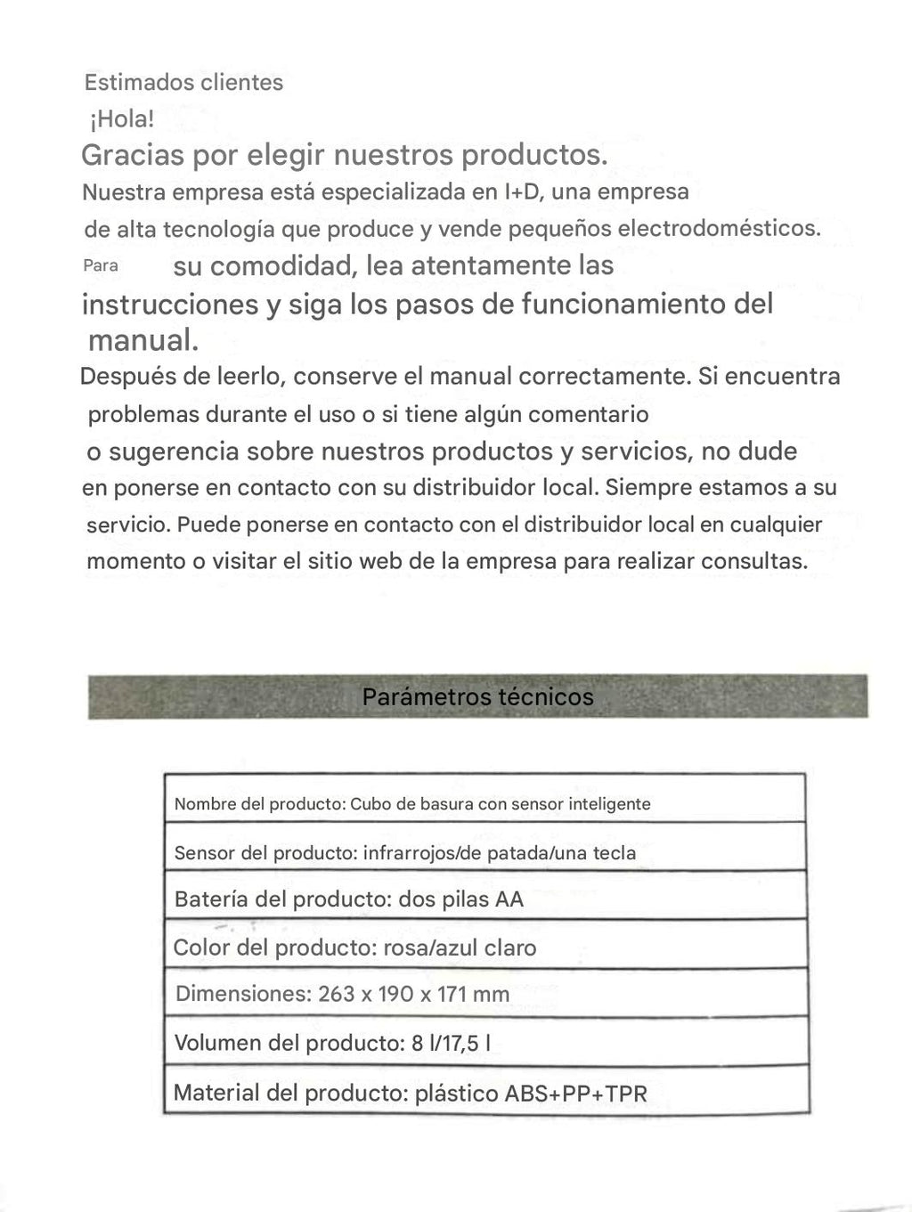 BOTE PLEGABLE CON SENSOR PARA BASURA