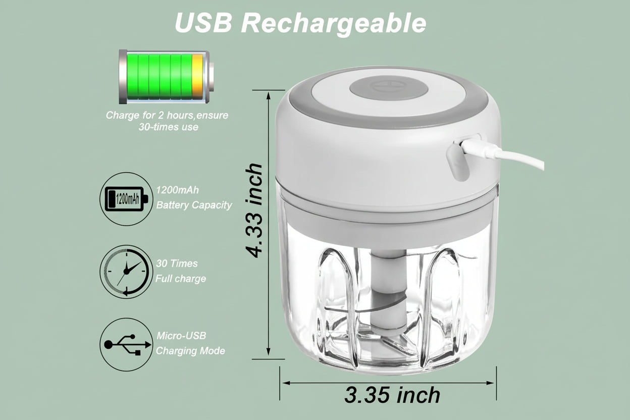Mini Procesador De Alimentos Eléctrico P