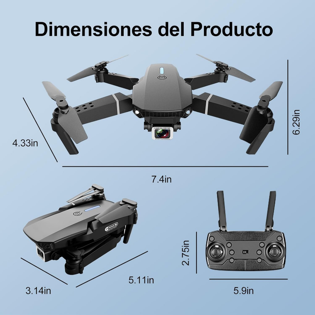 Kit 2 Drones +1 Audifonos Diadema P9