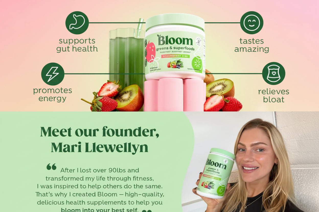 Suplemento Bloom Fresa Kiwi 225 gr