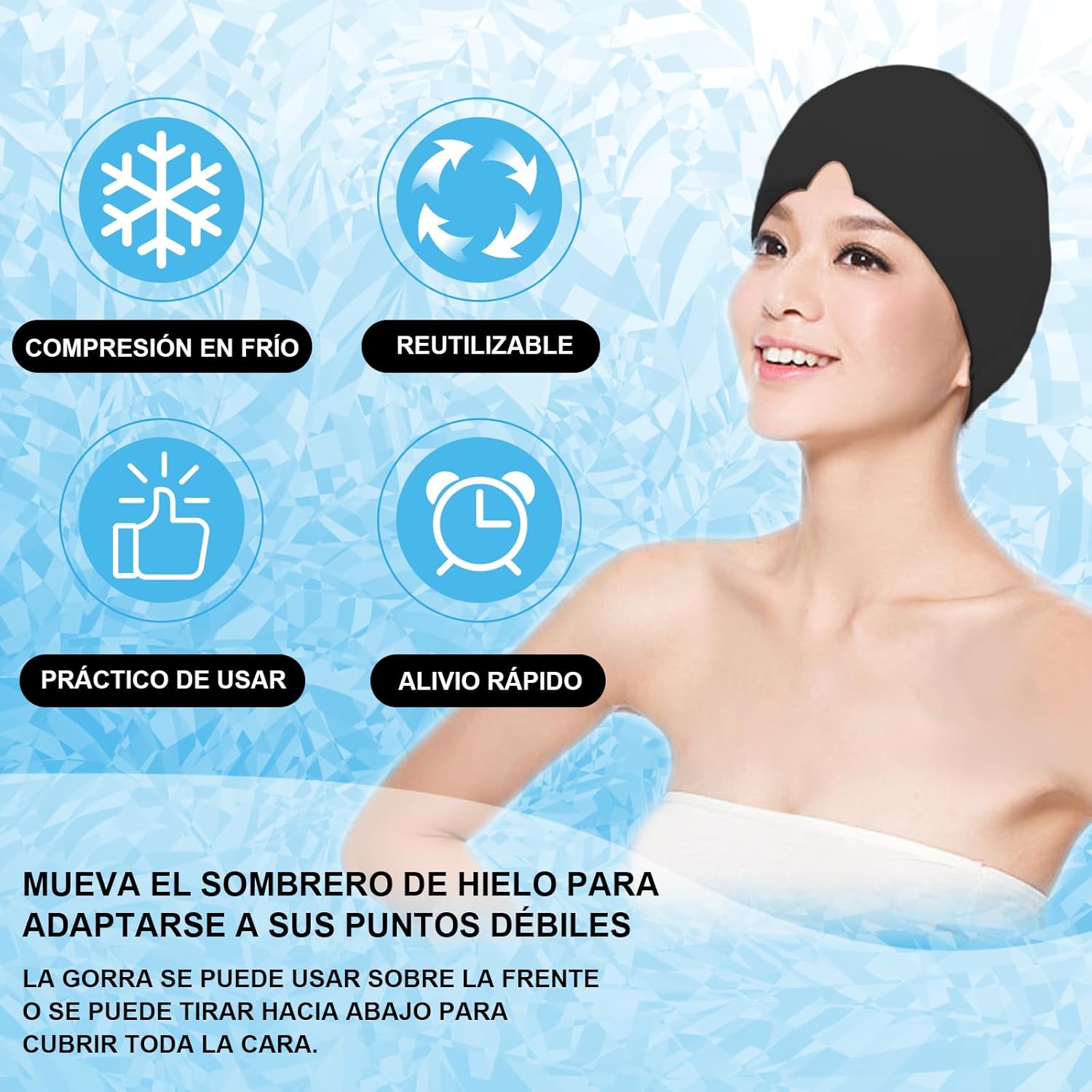 GORRO DE GEL PARA LA MIGRAÑA