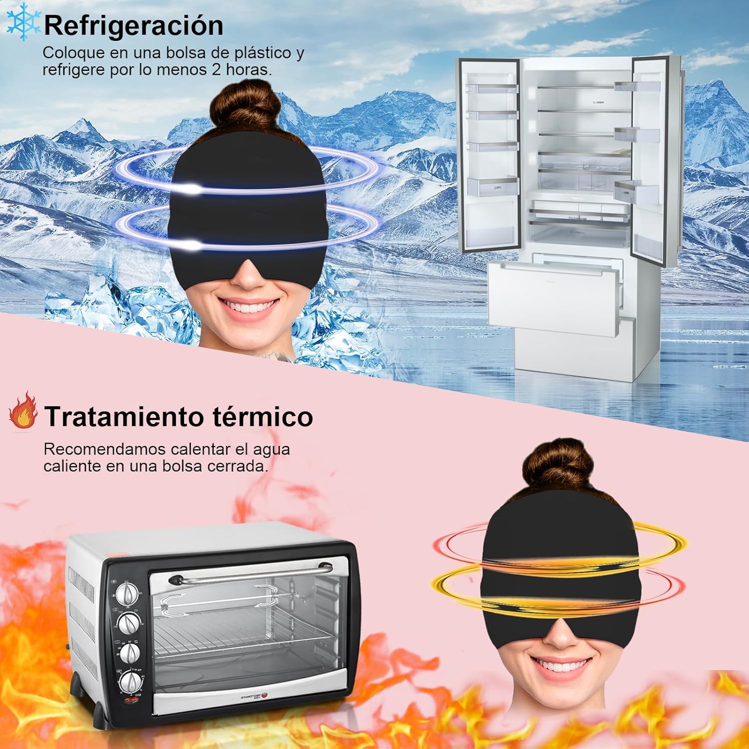 GORRO DE GEL PARA LA MIGRAÑA